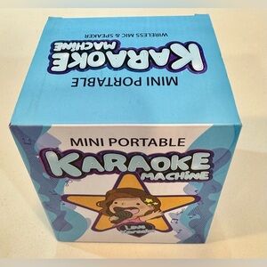 Mini Portable Karaoke Machine_Beige and Gold_NWT